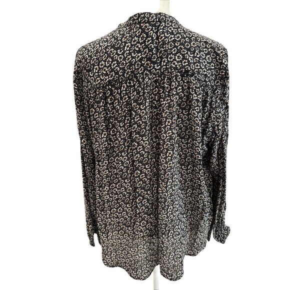 H&M Womens Black & White Floral Blouse Size 14 - Picture 4 of 9